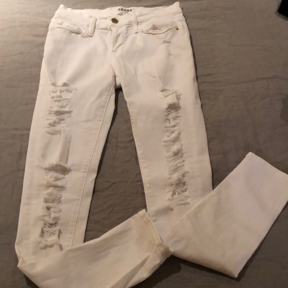 FRAME Le Skinny de Jeanne White Jeans Size 26